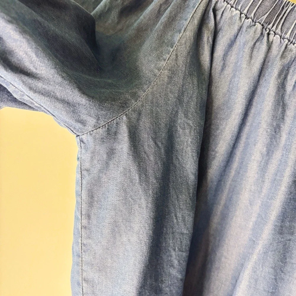 Kate‎ Spade Chambray Off The Shoulder Top, Small, Broome Street denim blouse